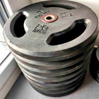 pesi dischi 20 kg gommati 