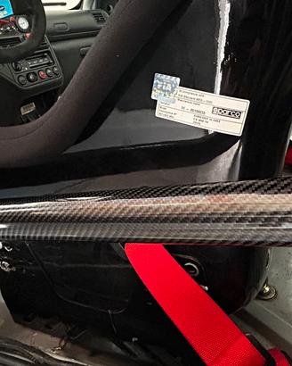 Tubo carbonio protezione roll bar