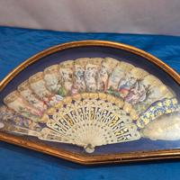 Antico Ventaglio In Carta Vintage Metà 800 