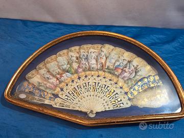 Antico Ventaglio In Carta Vintage Metà 800 
