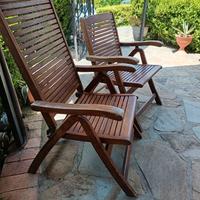 sedie giardino in legno