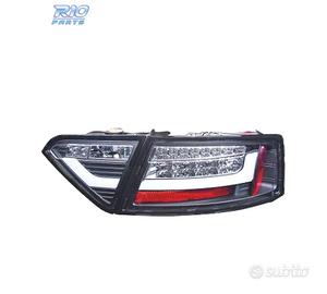 FANALI TUBOLARI AUDI A5 07-12 FONDO NERO