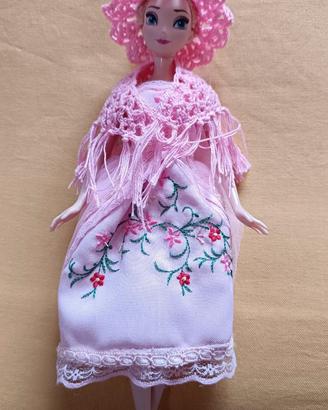 Vestito Barbie fatto a mano colore rosa