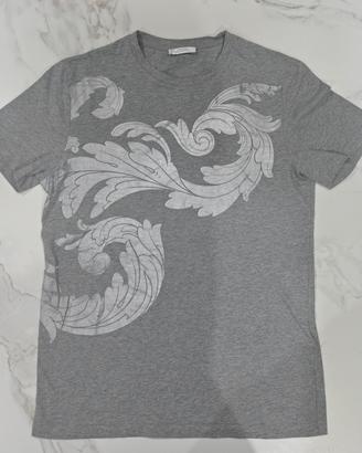 T-shirt Versace grigia - stampa barocca, originale