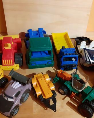 Set 9 Macchine giocattoli, camion, automobiline, m