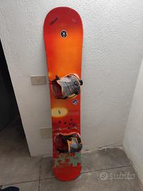 Snowboard Salomon 160 + attacchi Flow + sacca 