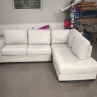 Divano angolare in vera pelle 