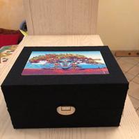 Scatola porta gioie tessuto nero