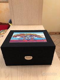 Scatola porta gioie tessuto nero