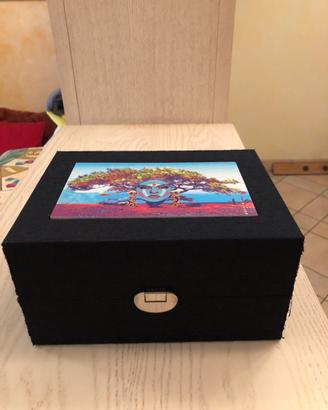 Scatola porta gioie tessuto nero