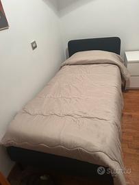 Letto singolo con materasso in memory