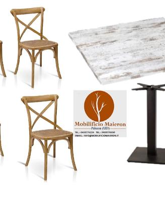 Sedie Tavoli Ristorante Bar Pub Shabby 0483