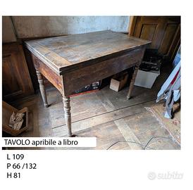 TAVOLO apribile a libro - fine '800