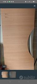 Testata letto matrimoniale in legno e metallo 