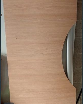 Testata letto matrimoniale in legno e metallo 
