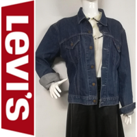LEVIS GIUBBOTTO GIACCA JEANS TRUCKER BLU oversize