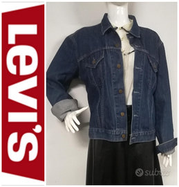 LEVIS GIUBBOTTO GIACCA JEANS TRUCKER BLU oversize