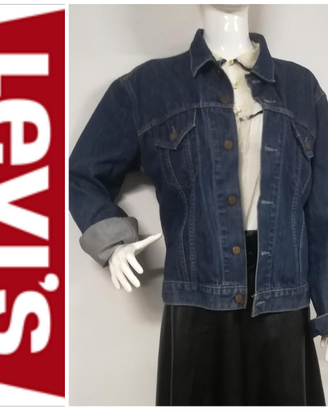 LEVIS GIUBBOTTO GIACCA JEANS TRUCKER BLU oversize