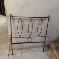 coppia testiera letto singolo in ferro battuto con