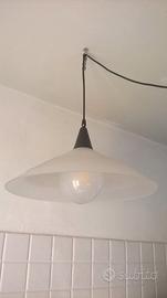Lampada da soffitto a cono, in vetro