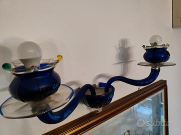 Applique 2 braccia in vetro di Murano De majo