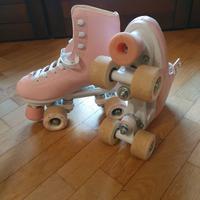 Pattini a Rotelle Taglia 37 Casco e Set Protezione
