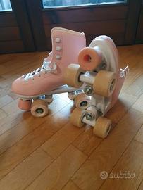 Pattini a Rotelle Taglia 37 Casco e Set Protezione