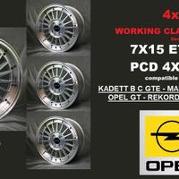 Cerchi SCOMPONIBILI 15 POLLICI OPEL ASCONA GT TUV