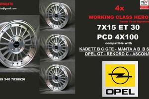 Cerchi SCOMPONIBILI 15 POLLICI OPEL ASCONA GT TUV