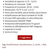 Amplificatore auto soundstream
