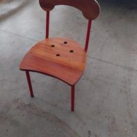 n° 8 sedie ferro e legno  vintage 