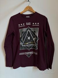 maglia a maniche lunghe rossa taglia M