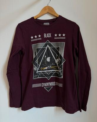 maglia a maniche lunghe rossa taglia M