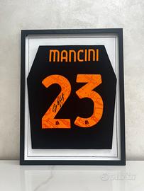 Maglia incorniciata Mancini - A.S.Roma 2023/2024