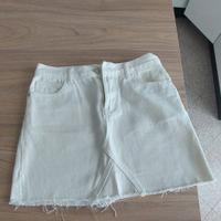 gonna in jeans bianca