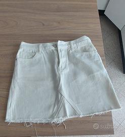 gonna in jeans bianca