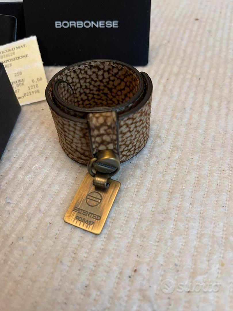 Bracciale Borbonese in pelle nuovo e autentico Abbigliamento e
