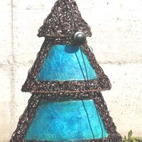 LAMPADA " Albero di Natale " - giunco e fibra di v