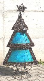 LAMPADA " Albero di Natale " - giunco e fibra di v