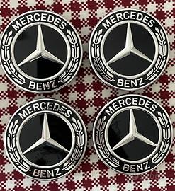 Set 4 Coprimozzi ORIGINALI Mercedes 75mm