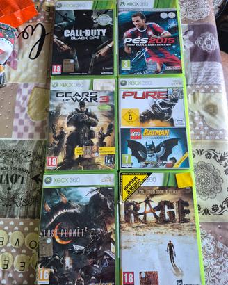 giochi xbox 360 guerra, pes e bambini