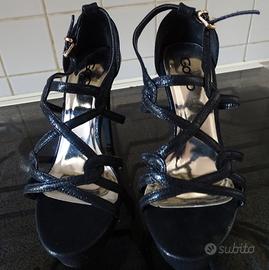 Sandali neri con tacco mis, 35