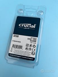 Modulo singolo 32gb DDR4 SODIMM Crucial