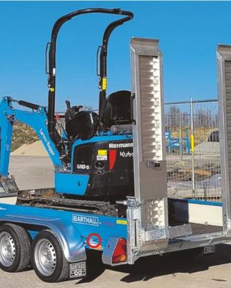 Carrello 3490 kg Miniescavatore Pantografo