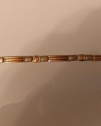 Braccialetto in oro giallo e bianco 18K