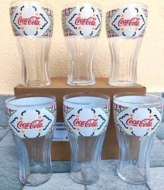 Set 12 Bicchieri Coca Cola Sicilia + 6 IN OMAGGIO