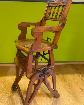 Seggiolone eduardiano antiquariato
