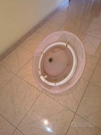 Lampadario rosa antico cucina sala pranzo vetro