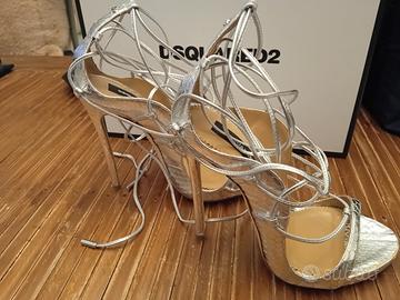 Sandali donna argento Dsquared2