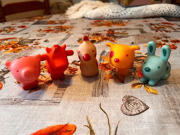 Set 5 giocattoli da bagno animali da fattria